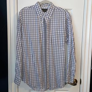 Calvin Klein Men’s Checkered Long Sleeve Button Down Shirt